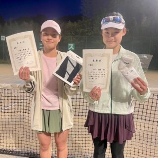 サムライカップU14 4月大会　女子
優勝🏆川島愛珠選手(サムライテニス)
準優勝🥈香山優希選手(IWA Tennis Team)

おめでとう御座います🥳㊗️🎾
来週からサムライカップU12 5月大会の予選が始まります😊🌟

 #テニスクラブ #テニス #テニススクール#イベントレッスン #ジュニアテニス