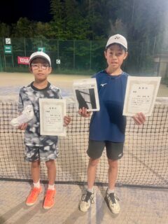 サムライカップU12 5月大会 男子

優勝🏆若山皓亮選手(松原TC印西)
準優勝🥈牧野航大選手(有明ジュニアTA)

おめでとう御座います㊗️🍾
来週は12歳以下女子を開催します！！

 #テニスクラブ #テニス #テニススクール#イベントレッスン #ジュニアテニス