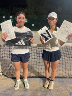 サムライカップU14 8月大会女子の結果です😊🎾

優勝🏆鈴木真央選手(レイズテニス)
準優勝🥈川島愛珠選手(サムライテニス)

おめでとう御座います㊗️
9/5からサムライカップU16 9月大会が始まります😊
また、サムライカップU14 10月大会の〆切は9/17(木)までとなっております♫

エントリーお待ちしております☺️✨✨

 #テニスクラブ #テニス #テニススクール#イベントレッスン #ジュニアテニス